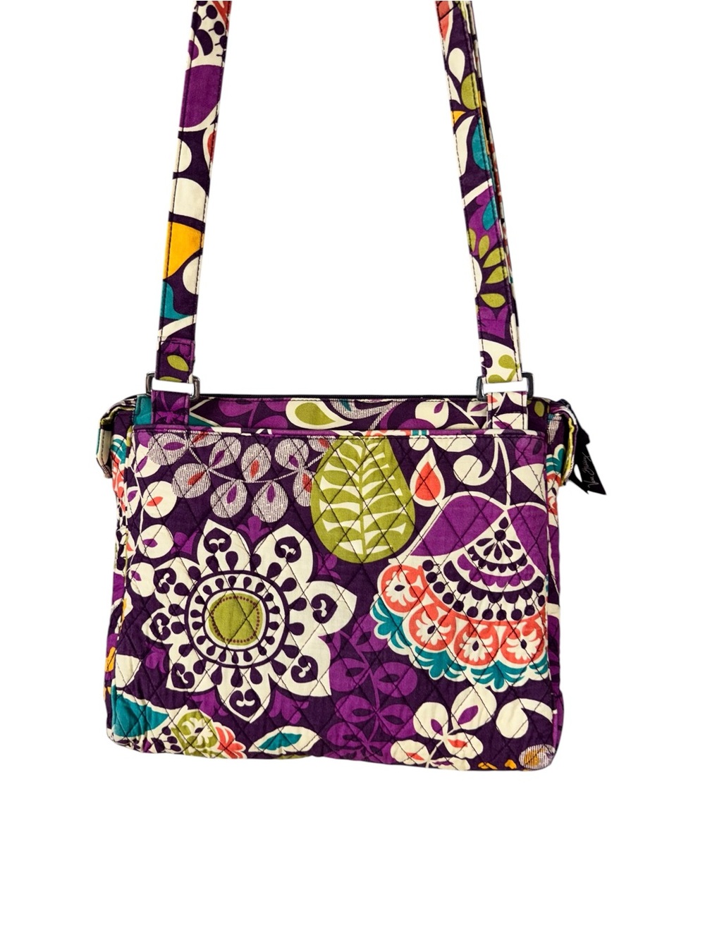 Vera Bradley Plum Crazy Hipster Retired Purse Bag Crossbody Shoulder - Picture 5 of 8